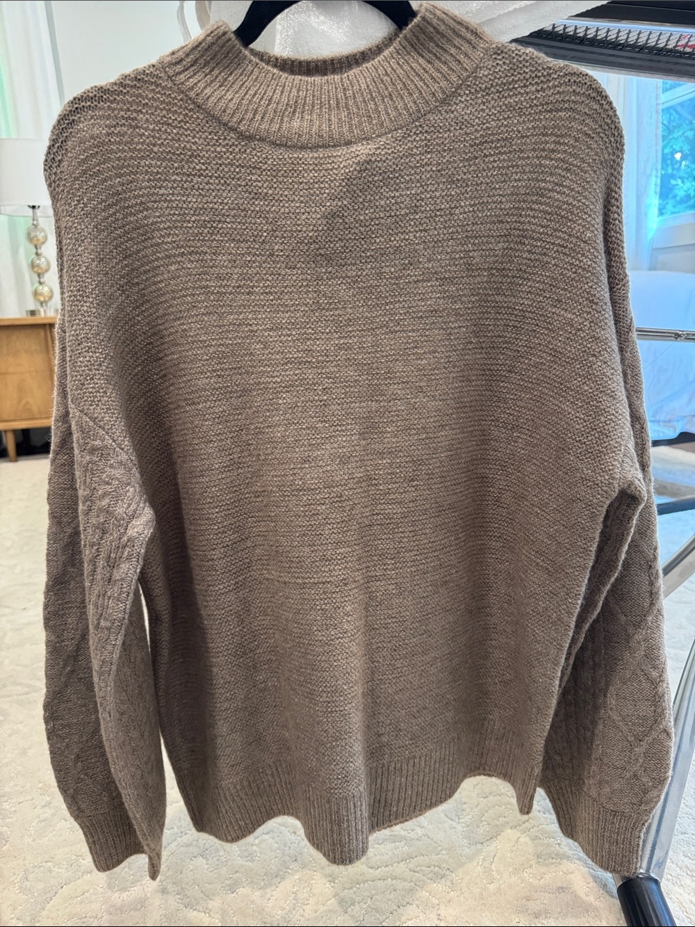 Vigoss Taupe Knit Turtleneck Sweater